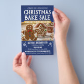 Christmas Bake Sale Festive Holiday Navy Business チラシ (ハンドル)
