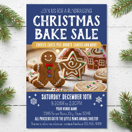 Christmas Bake Sale Festive Holiday Navy Business チラシ