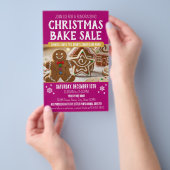 Christmas Bake Sale Festive Holiday Pink Business チラシ (ハンドル)