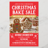 Christmas Bake Sale Festive Holiday Red Business チラシ (正面)