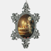 Christmas Bakery by Fabulous Mice Baker スノーフレークピューターオーナメント (左)