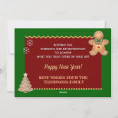 Christmas Baking Card, House, Gingerbread Man シーズンカード (裏面)