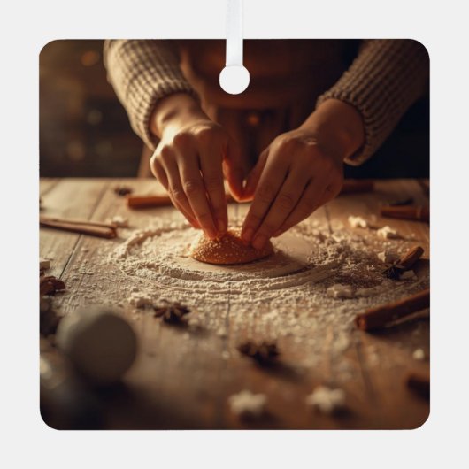 Christmas Baking Kitchen Ornament | Cozy メタルオーナメント (正面)