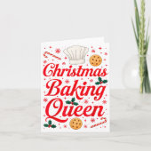 Christmas Baking Queen Funny Xmas Cookie Lover Wom カード (正面)