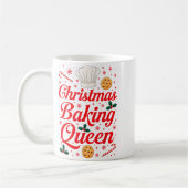 Christmas Baking Queen Funny Xmas Cookie Lover Wom コーヒーマグカップ (左)