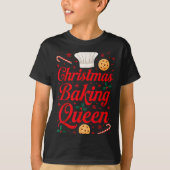 Christmas Baking Queen Funny Xmas Cookie Lover Wom Tシャツ (正面)
