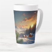 christmas ball カフェラテマグ (右アングル)