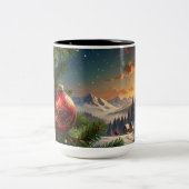 christmas ball ツートーンマグカップ (中央)