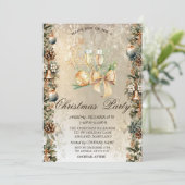 Christmas Ball,Bells Pinecones,Reindeer,Glass  招待状 (スタンド正面)