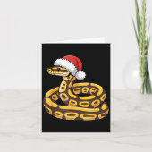 Christmas Ball Python Ugly Xmas Sweater Snake Love カード (正面)