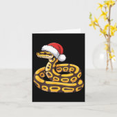 Christmas Ball Python Ugly Xmas Sweater Snake Love カード (黄色い花)