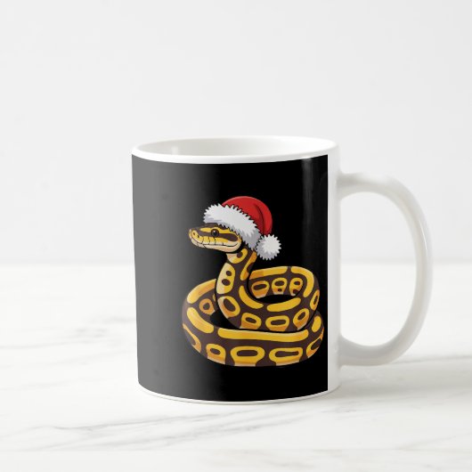 Christmas Ball Python Ugly Xmas Sweater Snake Love コーヒーマグカップ (右)