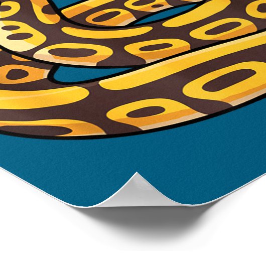 Christmas Ball Python Ugly Xmas Sweater Snake Love ポスター (角)