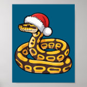 Christmas Ball Python Ugly Xmas Sweater Snake Love ポスター (正面)