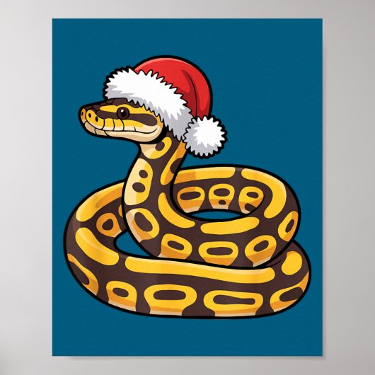 Christmas Ball Python Ugly Xmas Sweater Snake Love ポスター (正面)