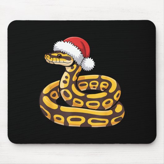 Christmas Ball Python Ugly Xmas Sweater Snake Love マウスパッド (正面)