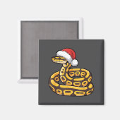 Christmas Ball Python Ugly Xmas Sweater Snake Love マグネット (正面/裏面)