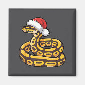 Christmas Ball Python Ugly Xmas Sweater Snake Love マグネット (正面)