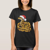 Christmas Ball Python Ugly Xmas Sweater Snake Love Tシャツ (正面)