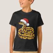 Christmas Ball Python Ugly Xmas Sweater Snake Love Tシャツ (正面)