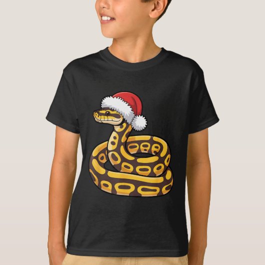 Christmas Ball Python Ugly Xmas Sweater Snake Love Tシャツ (正面)