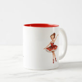 Christmas Ballerina Girl  ツートーンマグカップ (正面右)