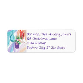 Christmas Balls Custom Address Labels ラベル