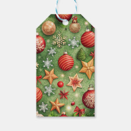 CHRISTMAS BALLS STARS SNOWFLAKES ギフトタグ