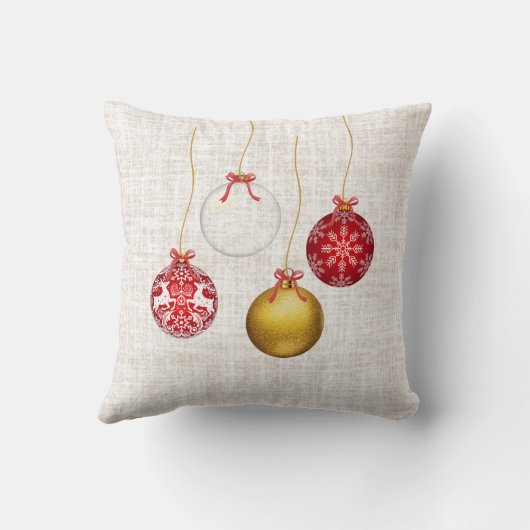 Christmas Balls Throw Pillows クッション (裏面)