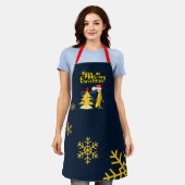 Christmas banana エプロン (着用した状態)