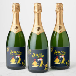Christmas banana スパークリングワインラベル
