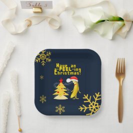 Christmas banana ペーパープレート