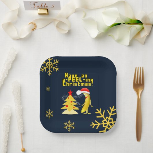 Christmas banana ペーパープレート (ウェディング)