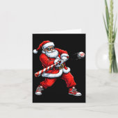 Christmas Baseball Player Santa Funny Xmas Boys Me カード (正面)