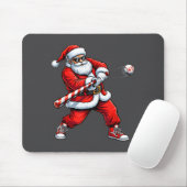 Christmas Baseball Player Santa Funny Xmas Boys Me マウスパッド (マウス)