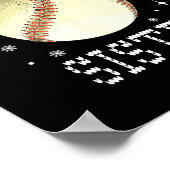 Christmas Baseball Sister Xmas Santa Hat Kids Boys ポスター (角)