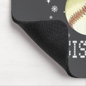 Christmas Baseball Sister Xmas Santa Hat Kids Boys マウスパッド (コーナー)