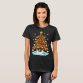 Christmas Baseball Tree Lights Xmas Tシャツ (正面フル)