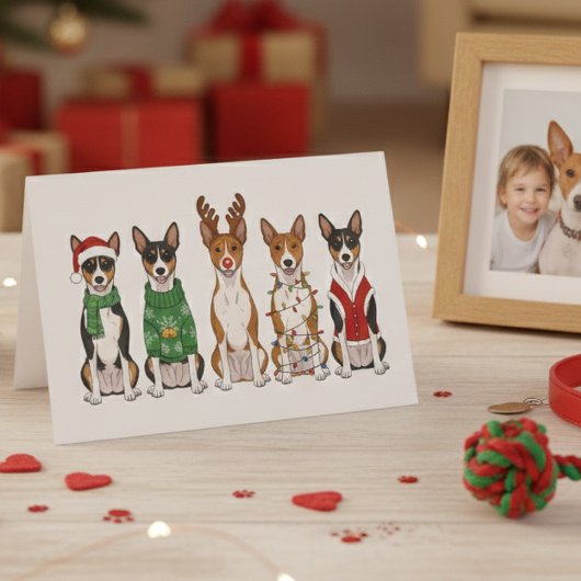 Christmas Basenjis  カード