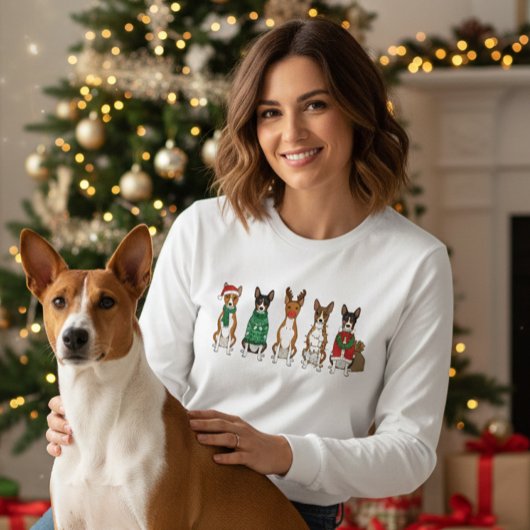 Christmas Basenjis  トライブレンドＴシャツ