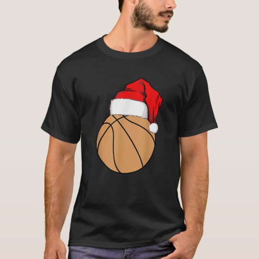 Christmas Basketball Santa  Tシャツ (正面)