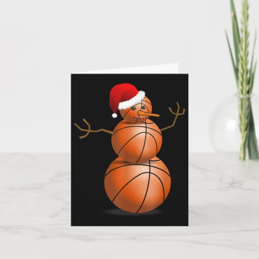 Christmas Basketball Shirt - Basketball Snowman  カード (正面)