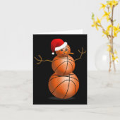 Christmas Basketball Shirt - Basketball Snowman  カード (黄色い花)