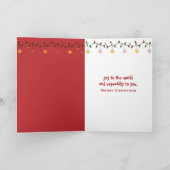 Christmas Basset Hound In a Doghouse カード (内部)