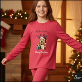 Christmas Basset Hound Reindeer Gift Graphic トライブレンドＴシャツ