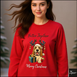 Christmas Basset Hound Reindeer Gift Graphic トライブレンドＴシャツ
