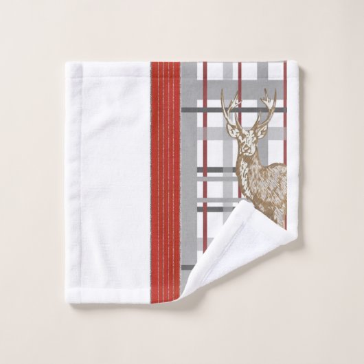 Christmas Bath Towel Sets, Deer バスタオルセット (ウォッシュタオル)