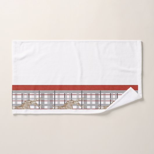 Christmas Bath Towel Sets, Deer バスタオルセット (ハンドタオル)