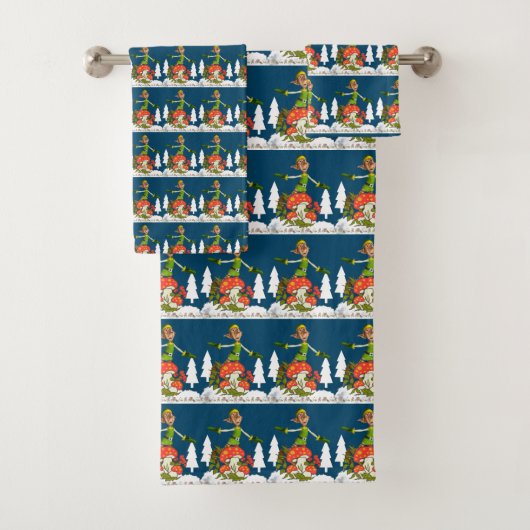 Christmas Bath Towel Sets, Elf バスタオルセット (インサイチュ)