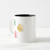 Christmas Baubals ツートーンマグカップ (正面左)